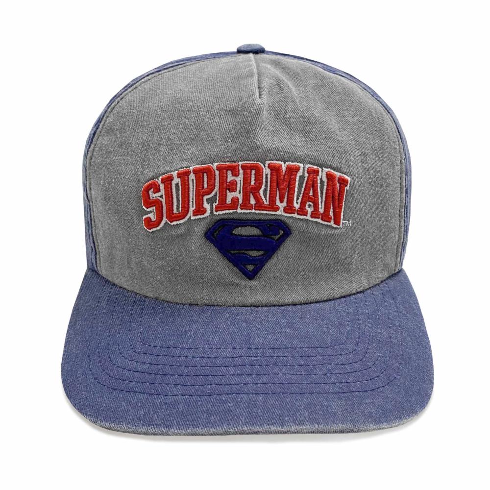 DC Comics Superman - Collegiate Text Baseball cap - Grau/Blau